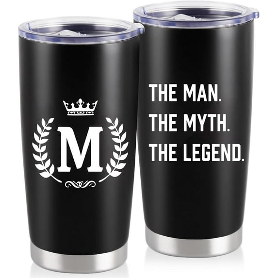 20 oz Tumbler with Lid, Personalized Gifts for Men, Insulated Coffee Tumbler for Men, Travel Coffee Mug, Birthday Christmas Gifts for Men Unique, Personalized Gifts R