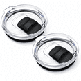 thumbnail image 1 of 20 oz Tumbler Lid for Yeti，2 Pack Replacement Lids Compatible with YETI 20 oz Tumbler, 10/24 oz Mug & 10 oz Lowball，Spill Proof Magnetic Slider Lid, Dishwasher Safe & BPA Free Cup Lids Covers, 1 of 8