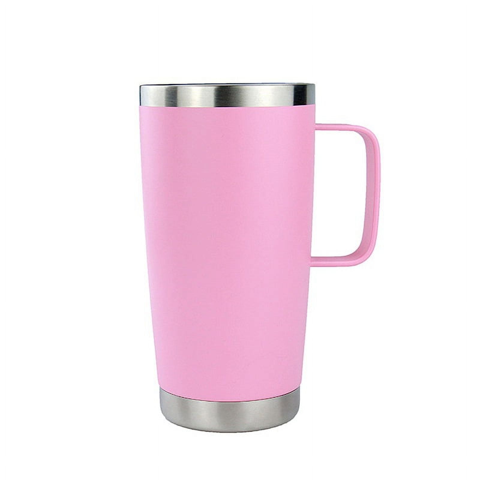 20 oz Tumbler Mug with Lid and Straw, Insulated Travel Coffee Mug with  Handle, Double Wall Stainless Steel Vacuum Coffee Tumbler, Thermal Coffee  Cup