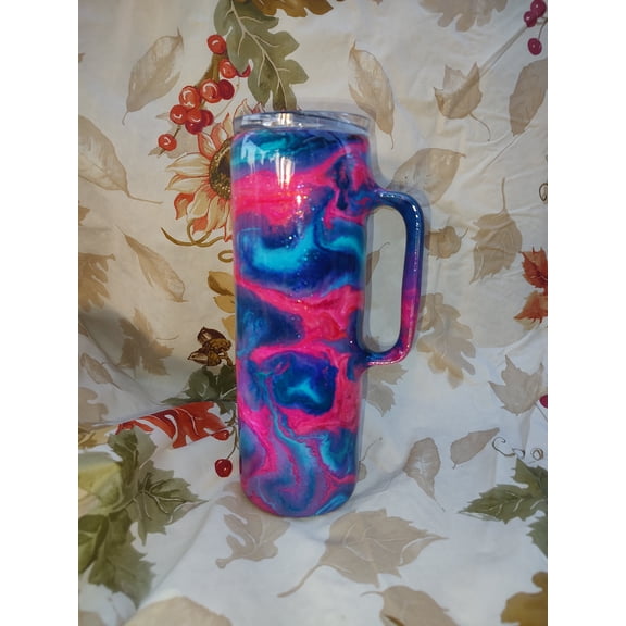 20 oz hoggdle stainless steel epoxy resin tumbler the one is photo is sold but can make anothercwith same colors
