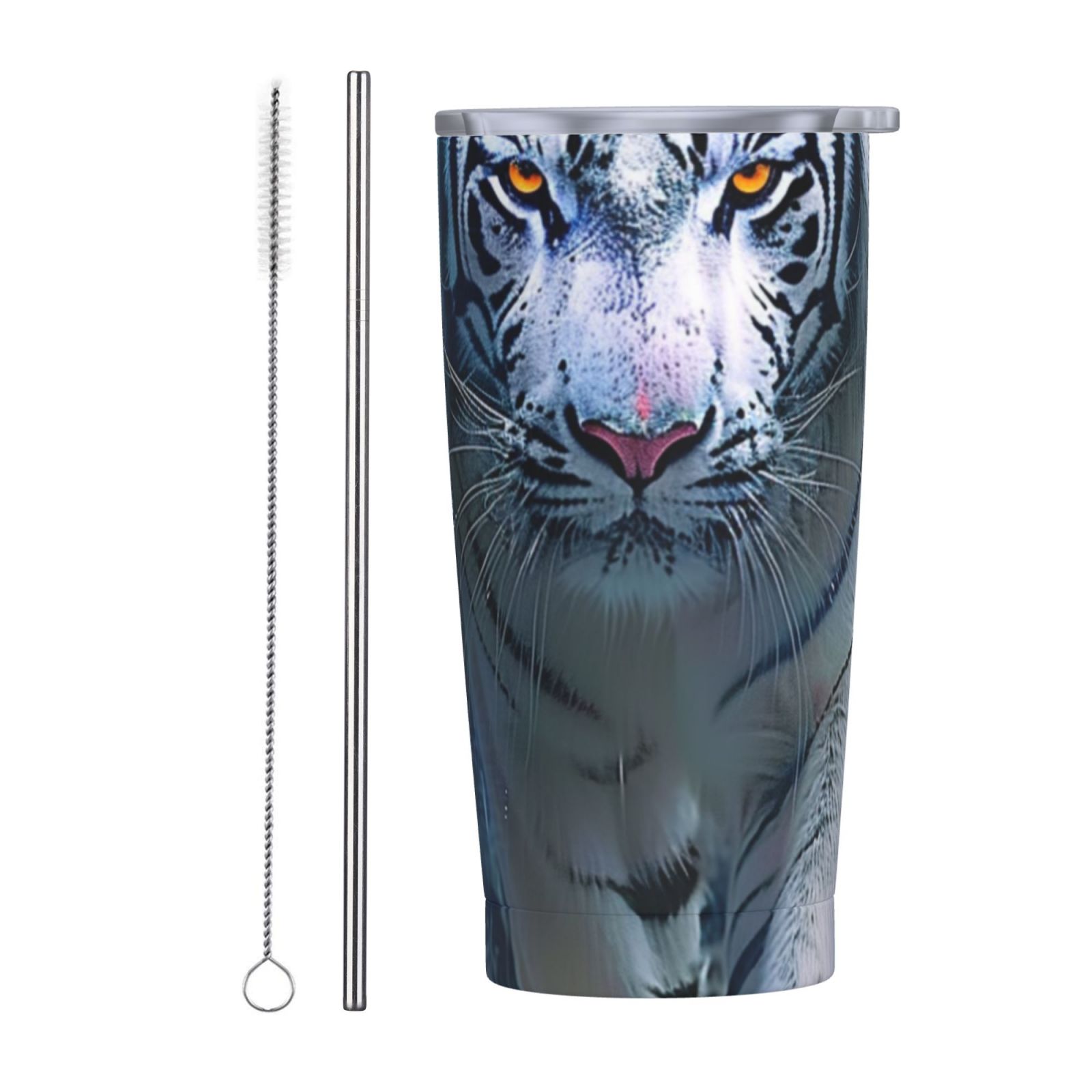 20 oz insulated cup, stainless steel travel cup with lid and straw