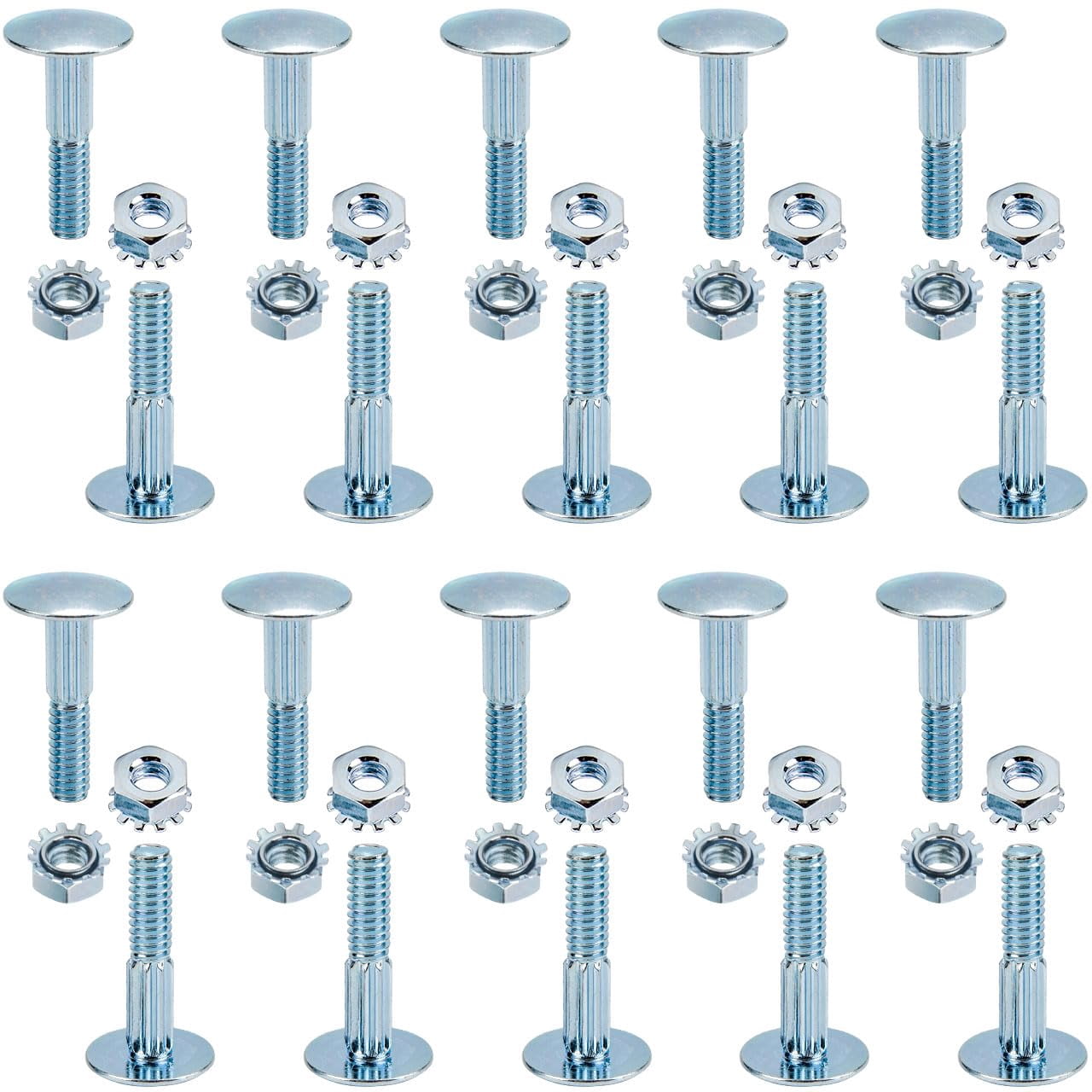 20 pack 1 1/4 inch carriage bolts and nuts set for door hinges box truck trailer roll-up door repair parts