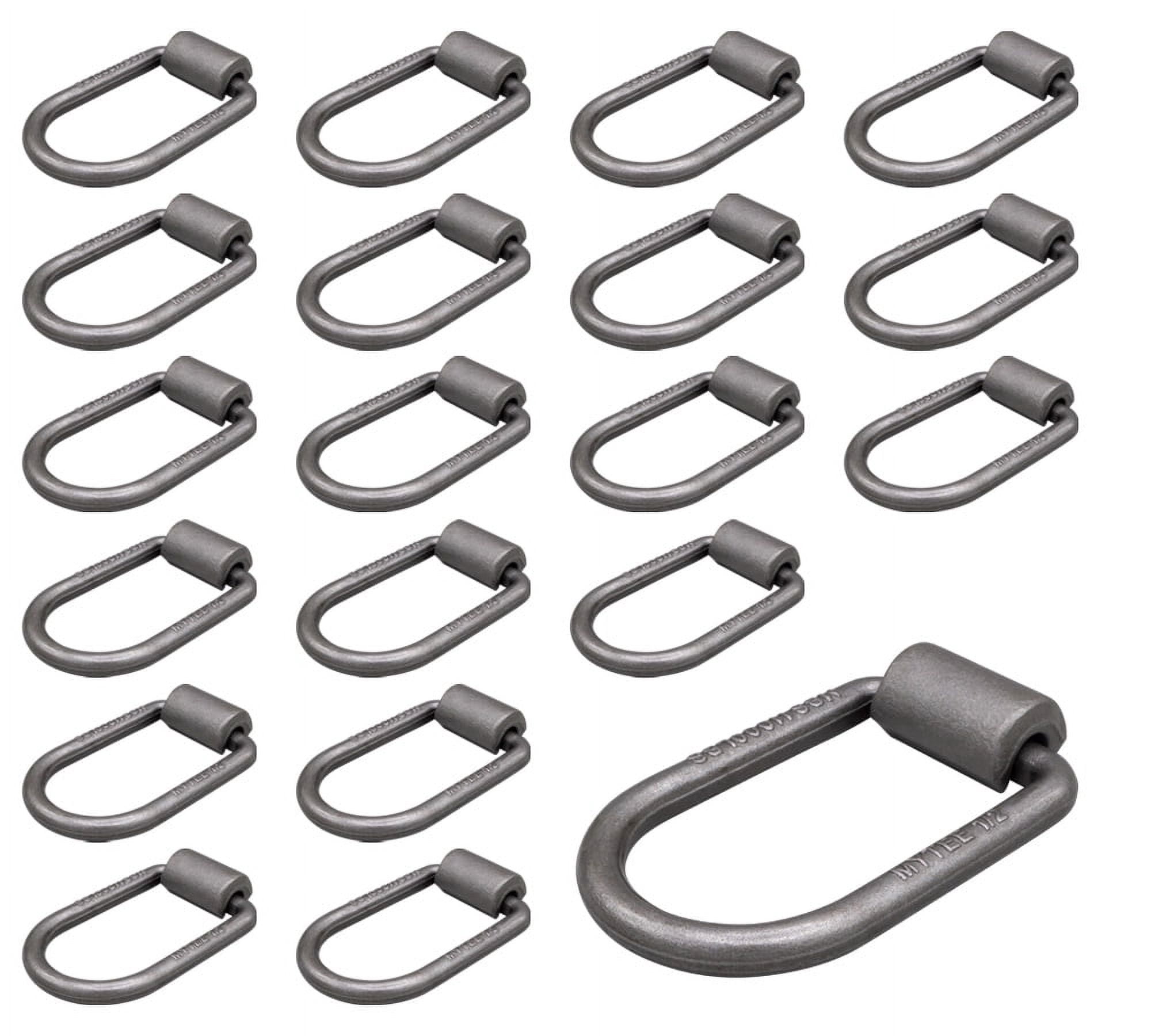 Hedday 12 Pack Weld-On Forged D Rings Heavy Duty,1/2'' D