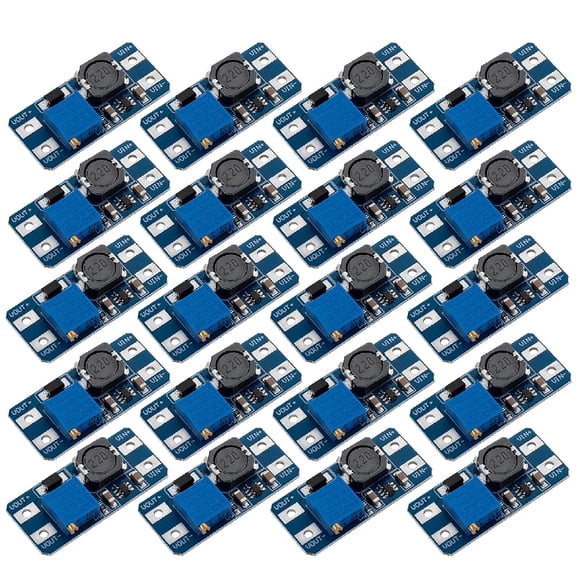 20 pack 3608 DC to DC boost power converter, 2-24 to 5-28 adjustable voltage regulator board, 2 high efficiency mini power modules for electronics