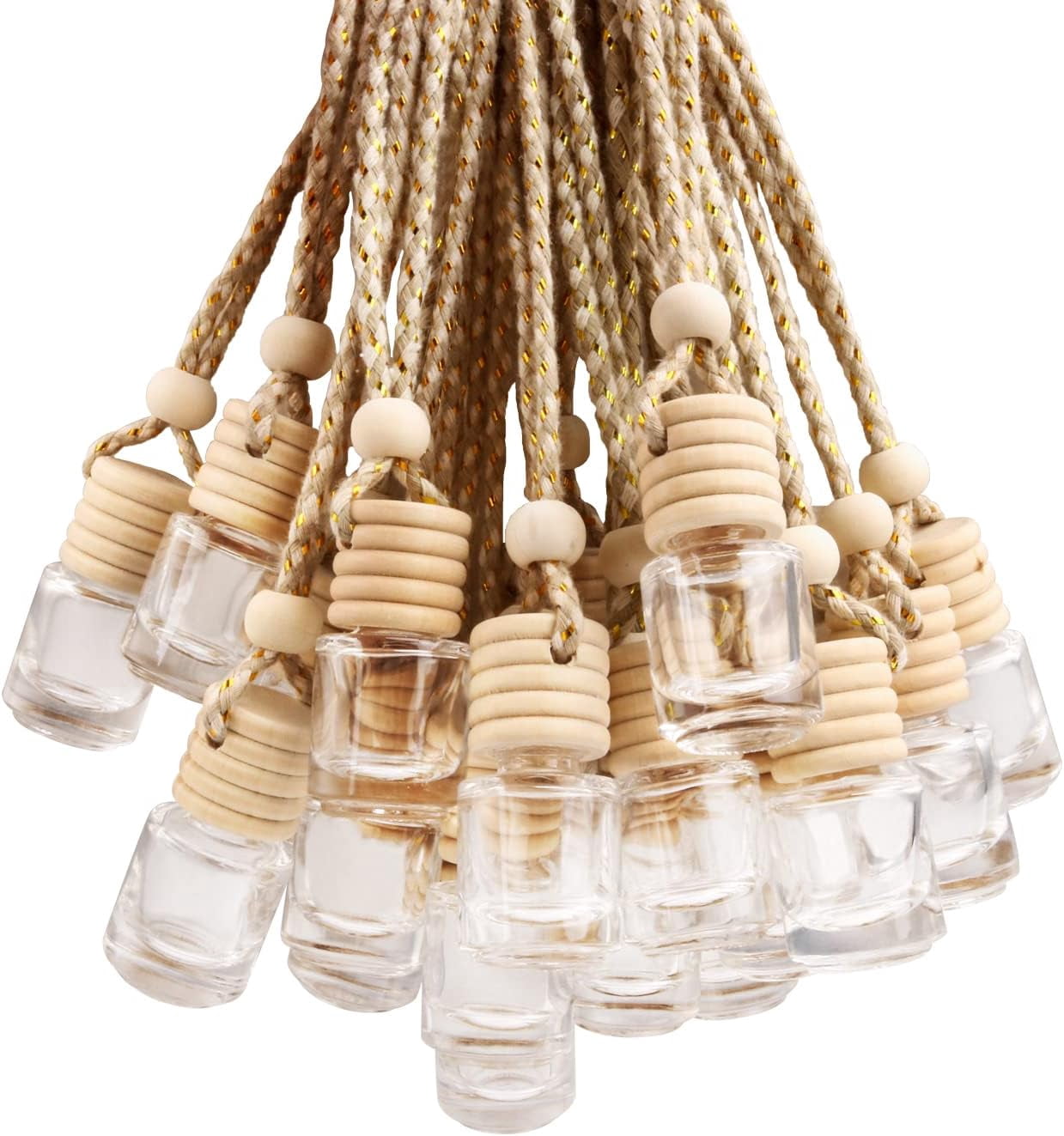 20-pack 5 car hanging perfume bottles car air freshener diffuser bottles aromatherapy essential oil fragrance diffuser car decorations