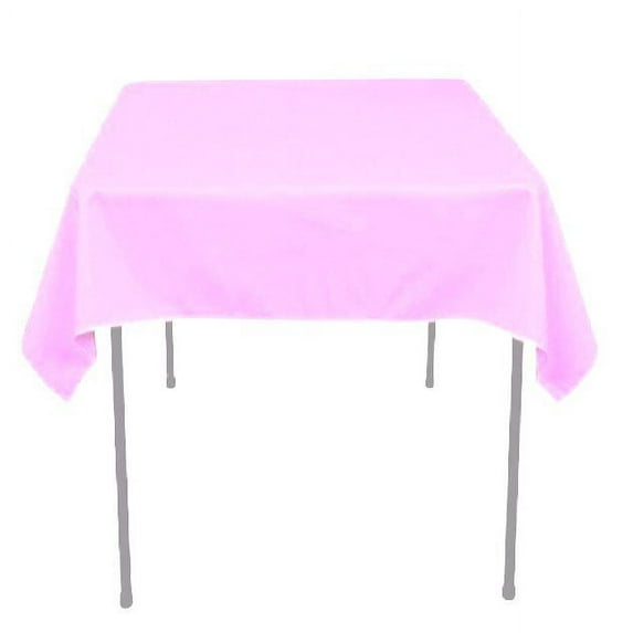20 pack 54" x 54" Square Overlay Tablecloth 100% polyester Wholesale Wedding", (Color: Light Pink)