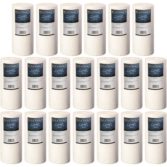 20-pack BLUONICS 4.5" x 10" Big Blue Sediment Replacement Water Filters 5 Micron