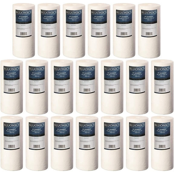 20-pack BLUONICS 4.5" x 10" Big Blue Sediment Replacement Water Filters 5 Micron