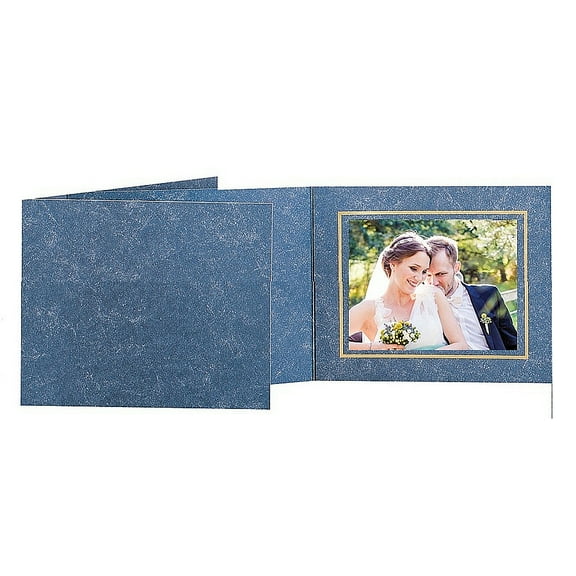 (20 pack) CAPRI Photo-mount Marble-Blue 10x8 frame w gold foil border by TAP 25 s - 8x10