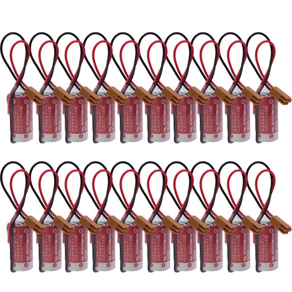 20 pack ER17/33 3.6V 1600mAh Battery for MAXELL ER17/33 PLC Industrial Control Battery with Brown Plug