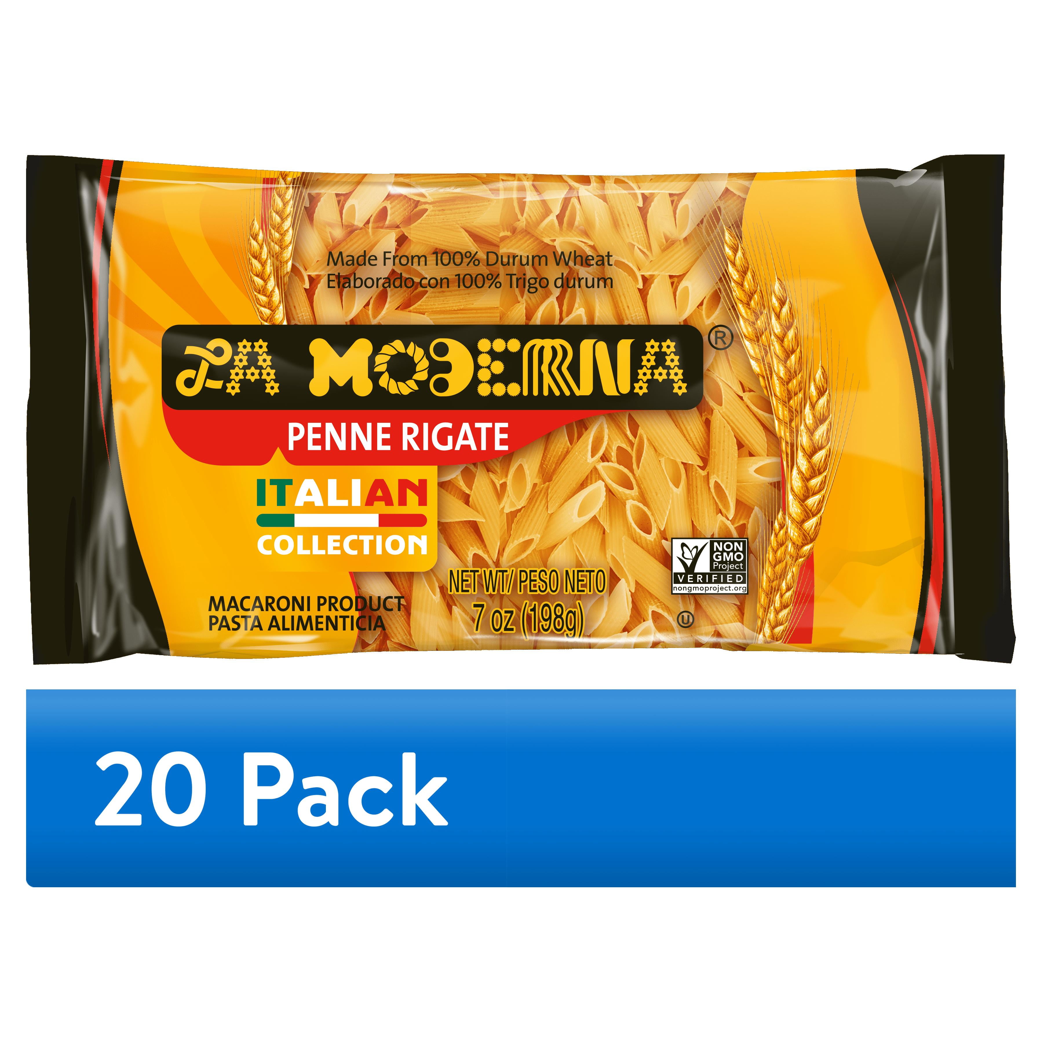 (20 pack) La Moderna Penne Rigate Pasta, 100% Durum Wheat, 16 oz