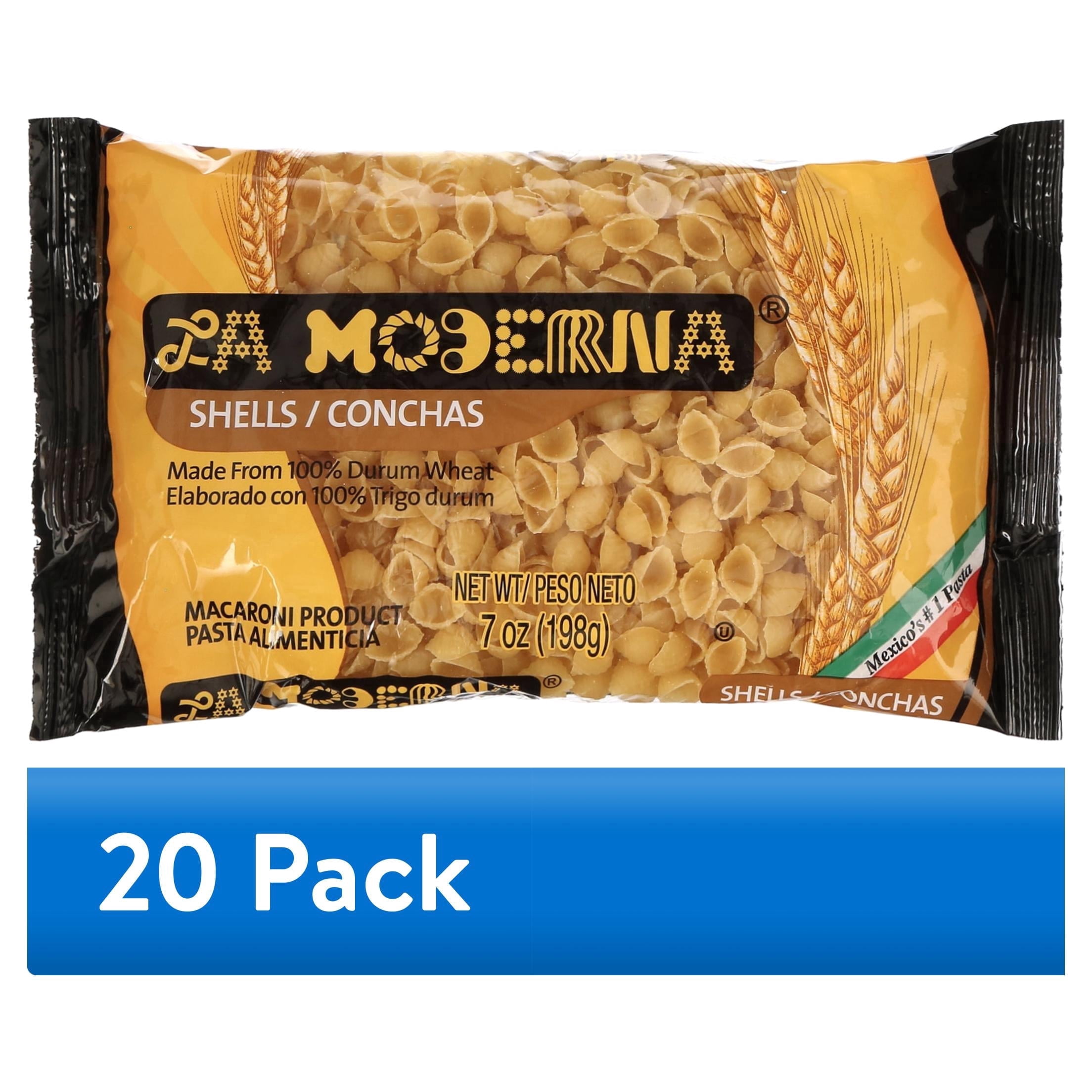 (20 pack) La Moderna Shells Macaroni Pasta, 7.05 oz
