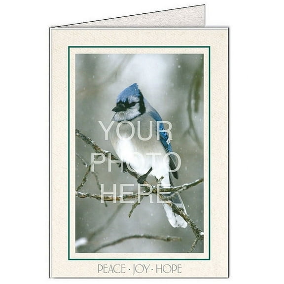 (20 pack) Natural PEACE-JOY-HOPE Photo Insert Card sold in 10s - 4x6