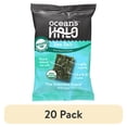 thumbnail image 1 of (20 pack) Ocean's Halo, Organic Trayless Seaweed Snack, Sea Salt, Vegan, No Plastic Tray, 1pk Nori, Shelf-Stable, 0.14 oz, 1 of 9