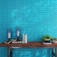 thumbnail image 1 of 20 pack Sapphire Blue 3-in. x 12-in. Matte Finished Glass Subway Wall Tile (5 Sq ft/case), 1 of 2