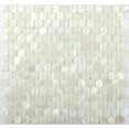 thumbnail image 1 of 20 pack Shell White 11.6-in x 11.6-in Polished Natural Stone Penny Round Patterned Wall Tile (18.69 sq. ft./Case), 1 of 2
