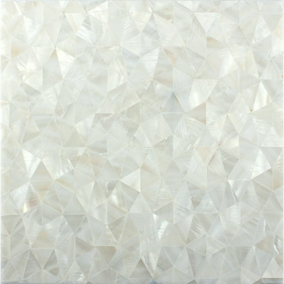 20 pack Shell White 11.8 in. x 11.8 in. Pearl Polished Natural Shell Mosaic Floor and Wall Tile (19.34 sq. ft./Case)