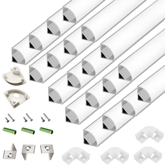 20-pack V Shape LED Strip Aluminum Diffuser System 3.3ft 1meter