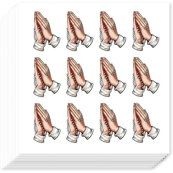 20 pc 240Pcs Praying Hands Stickers Praying Hands with Buddhist Beads Decals Self-Adhesive Label Stickers for Envelope Seals Goodie Bags Scrapbooking Craft Calendars Journals Album
