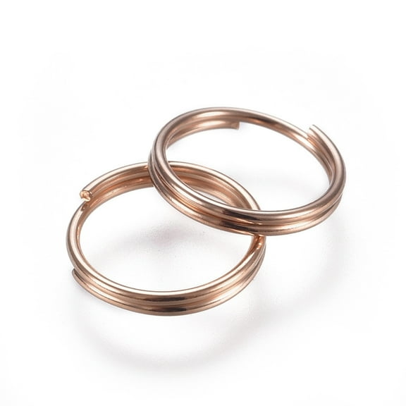 20 pc 304 Stainless Steel Split Rings Double Loops Jump Rings Rose Gold 8x1mm Inner Diameter: 7mm Single Wire: 0.5mm