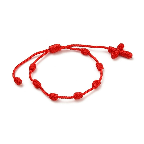 20 pc Adjustable Nylon Threads Bracelets Red String Bracelets Cross Red Inner Diameter: 1-3/4~3-3/8 inch(4.5~8.5cm)