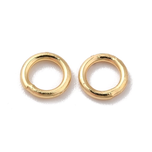 20 pc Brass Soldered Jump Rings Closed Jump Rings Round Ring Real 18K Gold Plated 18 Gauge 5x1mm Inner Diameter: 3mm