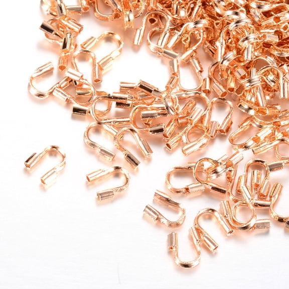 20 pc Brass Wire Guardian Nickel Free Rose Gold 4.5x4x1mm Hole: 0.5mm