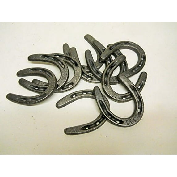 20 pc Cast Iron Horseshoes for Decorating and Crafts W/ Collectible Token