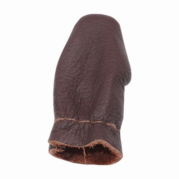 20 pc Cowhide Leather Sewing Thimble Finger Protector Finger Thimble Protector Shield Pin Needles Partner for DIY Crafts Tools Random color 60x30mm