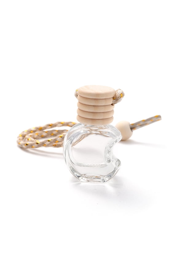 20 pc Empty Glass Perfume Bottle Pendants Aromatherapy Fragrance Essential Oil Diffuser Bottle Car Hanging Decor Moon Bisque 25cm Capacity: 5ml(0.17fl. oz)