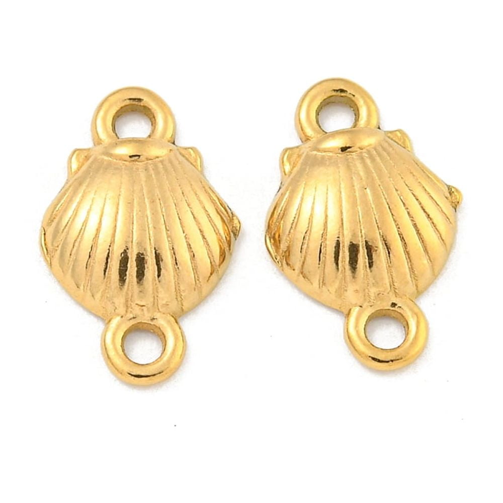 20 pc Ion Plating(IP) 304 Stainless Steel Links Connector Charms Shell ...