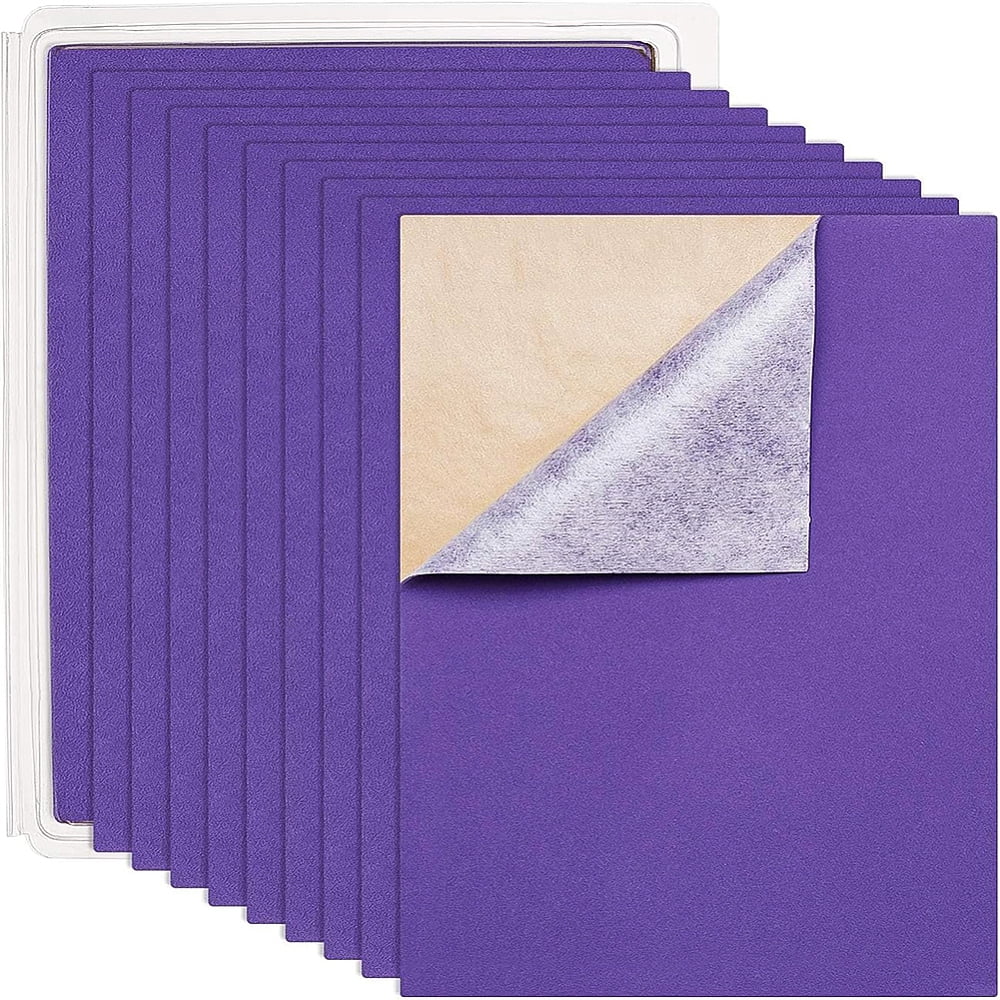 20 pc Jewelry Flocking Cloth Polyester Self-adhesive Fabric Rectangle Blue Violet 29.5x20x0.07cmDIY