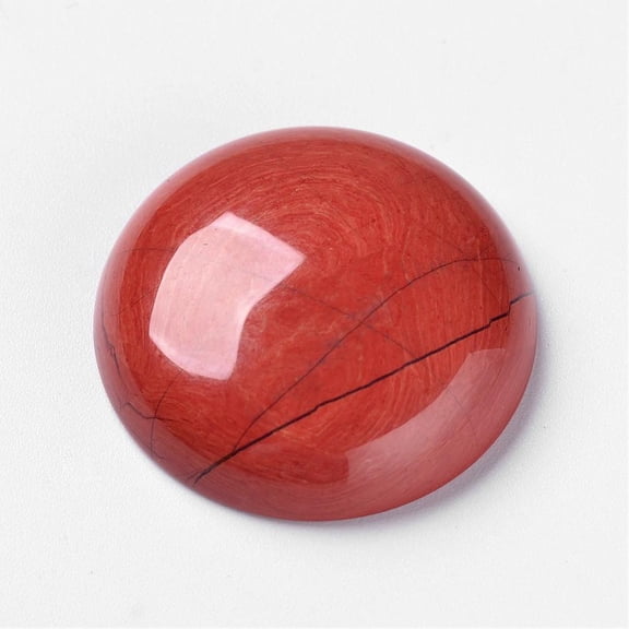 20 pc Natural Red Jasper Cabochons Flat Back Half Round/Dome 28x7~8mm
