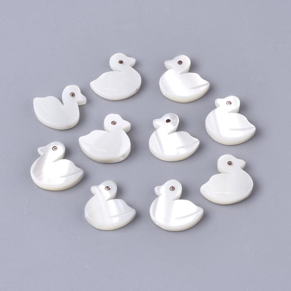 20 pc Natural Trochid Shell/Trochus Shell Beads Duck 9.5x9x2mm Hole: 0.8mm