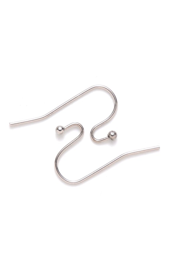 20 pc Non-304 Stainless Steel Earring Hooks Ear Wire Stainless Steel Color 11x21mm Pin: 0.7mm