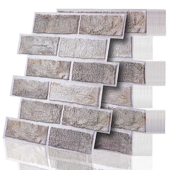 20 pc PVC Wall Stickers Wall Decotations Square Light Grey 296x300x2.5mm