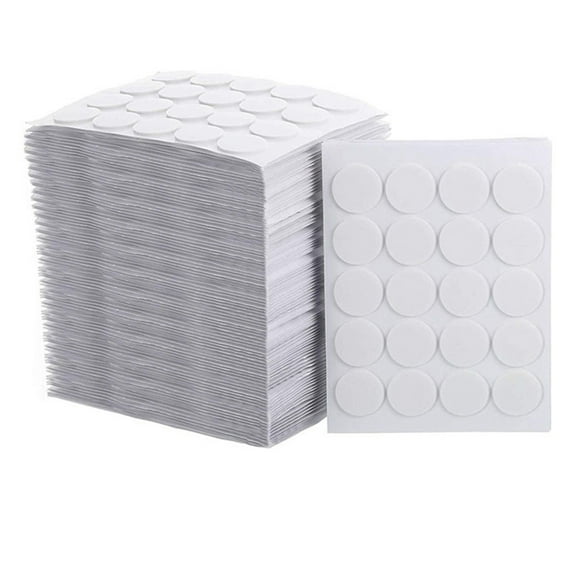 20 pc Paper Candle Wick Stickers Double Sided Stickers for Candle Making Flat Round White 15mm Paper