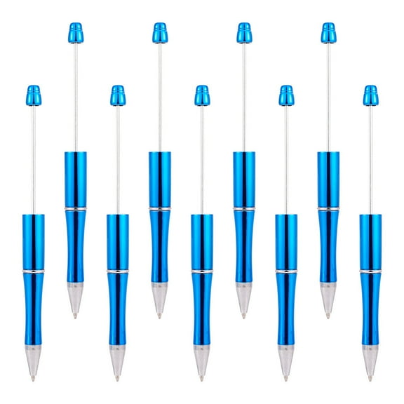 20 pc Plastic Ball-Point Pen Beadable Pen for DIY Personalized Pen with Jewelry Bead Blue 146x12mm