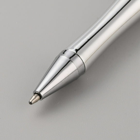 20 pc Plastic Ball-Point Pen Beadable Pen for DIY Personalized Pen with Jewelry Bead Silver 146x12mm