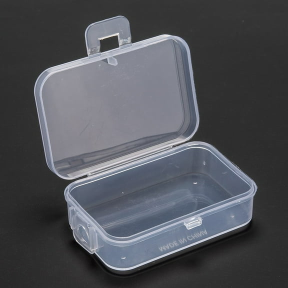 20 pc Polypropylene(PP) Bead Storage Container Mini Storage Containers boxes with Hinged Lid Rectangle Clear 6.8x4.5x2.1cm Inner Size: 6.4x4.1cm