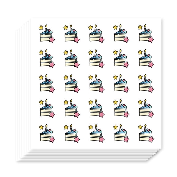 20 pc Self-Adhesive Paper Decorative Stickers for Party Decorative Presents Sealing Cake 90x90mm 25 patterns/pc