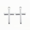 thumbnail image 1 of 20 pc Tarnish Resistant 304 Stainless Steel Charms Cross Pendants Stainless Steel Color 15.5x9.5x0.8mm Hole: 1mm, 1 of 2