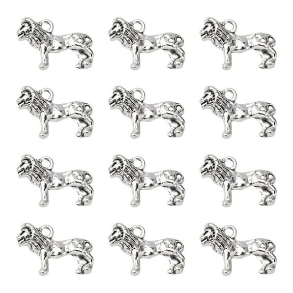 20 pc Tibetan style Alloy Pendants Lion Antique Silver Lead Free Cadmium Free 23x16x7mm Hole: 2mm