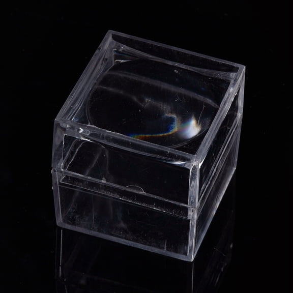 20 pc Transparent Plastic Ring Viewer Magnifier Boxes Magnifier Cubes for Coins Stones Specimens Clear 40x40x38mm Inner Size: 35x35mm