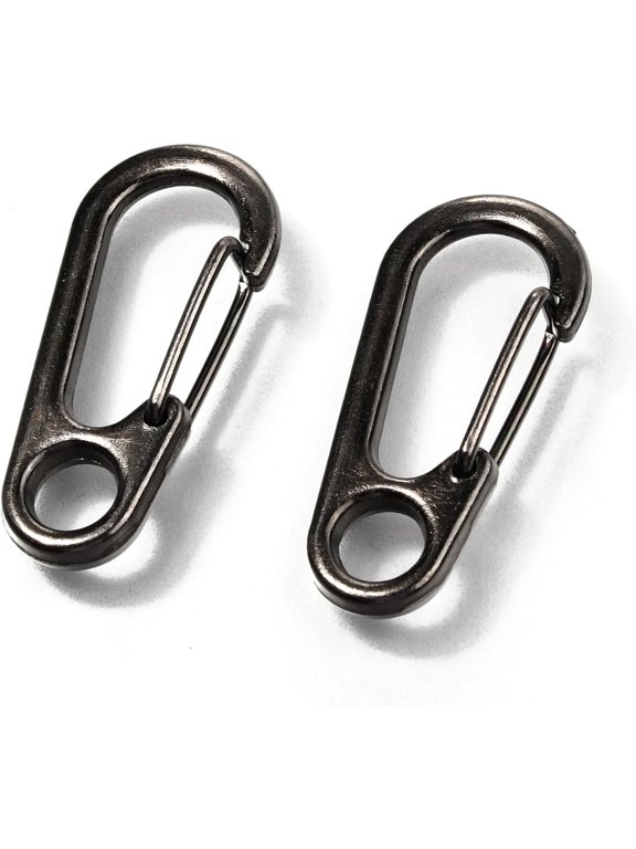 20 pc Zinc Alloy Rock Climbing Carabiners Key Clasps Gunmetal 31.5x14.5x7mm for Handmade