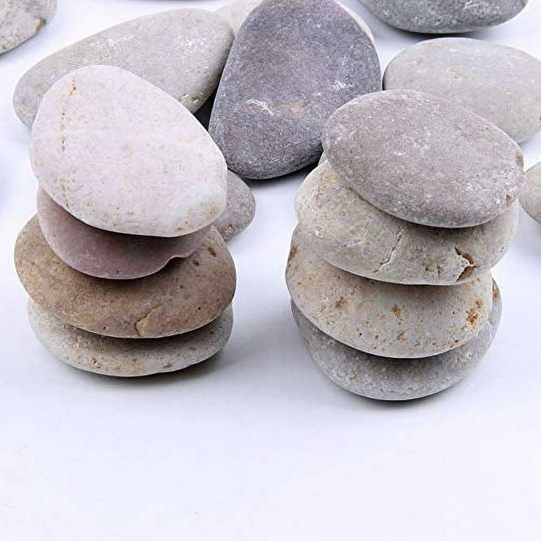 30 River Rocks for Painting Painting Rocks Bulk Smooth Rocks for Painting  Natural Stones Craft Rocks for Painting Around 1.2-3.5 inches Kindness  Rocks Outdoor Garden Rock Art Family DIY Project