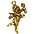 thumbnail image 1 of 20 pcs Angel Cherub Charms - Antique Gold Finish including Jump Rings, 1 of 1