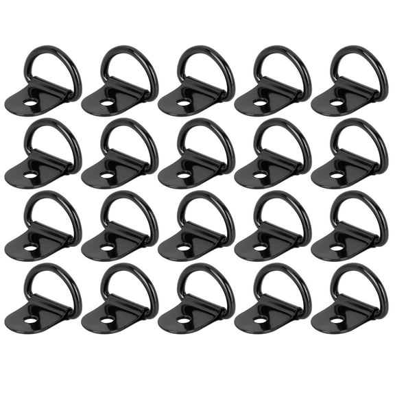 20 pcs Black D Shape Tie Down Anchors Lashing Ring for Car Trailers RV Boats