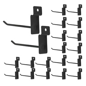 20 Pack 4 Inch Black Slatwall Hooks Heavy Duty Stainless Steel Display Hooks for Retail Store Garage Warehouse Tool Organizer Coat Hanging