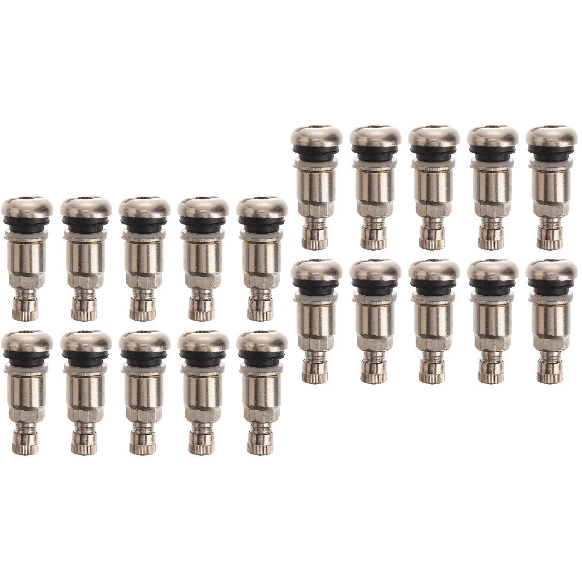 20 pcs Boltin Tire Valves Stems Stainless Steel Tubeless Wheel Tyre